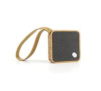 Gingko MI Square Pocket Bluetooth Speaker, Portable & Rechargeable, Made With Solid Wood, Bamboo