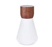 Gingko Pentagon Desk Dimmable 7 Colour Changing RGB LED Bulb with Non-Fragile Acrylic Glass and FSC Certified Wood, Mood Light, USB-C Charging, Touch Control, Premium Gift Box (Large, Walnut)