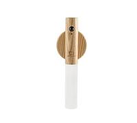 Gingko Smart LED Baton Wall Light, Rechargeable with Motion Sensor, Made from Natural Wood with Magnetised Base, White Ash