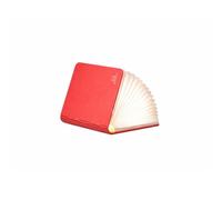 Gingko Super Mini Smart Book Light - Palm Edition (Coral Red) | USB-C Rechargeable Portable LED Book Light, Foldable Magnetic Design, Warm Ambient Reading Lamp