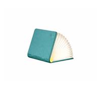 Gingko Super Mini Smart Book Light - Palm Edition (Lagoon Teal) | USB-C Rechargeable Portable LED Book Light, Foldable Magnetic Design, Warm Ambient Reading Lamp