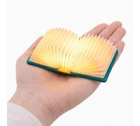 Gingko Super Mini Smart Book Light - Palm Edition (Lagoon Teal) | USB-C Rechargeable Portable LED Book Light, Foldable Magnetic Design, Warm Ambient Reading Lamp