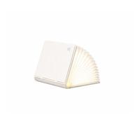 Gingko Super Mini Smart Book Light - Palm Edition (Lunar White) | USB-C Rechargeable Portable LED Book Light, Foldable Magnetic Design, Warm Ambient Reading Lamp