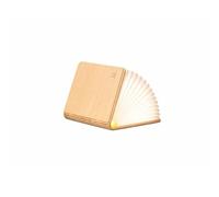 Gingko Super Mini Smart Book Light - Palm Edition (Maple Finish) | USB-C Rechargeable Portable LED Book Light, Warm Ambient Glow, Foldable Magnetic Design