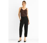Gini London Black Ankle Grazer Cigarette Tailoring Trousers Black