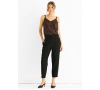 Gini London Black Ankle Grazer Cigarette Tailoring Trousers - UK 12 / US 8 / EU 40