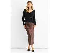 Gini London Black Button Wrap Compact Knit Cardigan - L-XL (UK 14-16/US 10-12/EU 42-44)