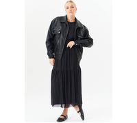 Gini London Black Diamante Mesh Maxi Skirt Black L/XL