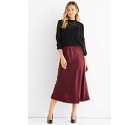 Gini London Black High Neck Jersey Lace Loose Fit Blouse Black 12