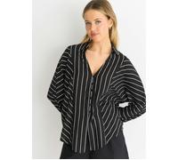 Gini London Black Long Sleeve Batwing Stripe Shirt - UK 16 / US 12 / EU 44