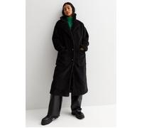 Gini London Black Longline Teddy Coat Black M/L