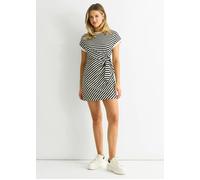 Gini London Black Stretch Stripe Mini Dress - UK 8 / US 4 / EU 36