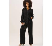 Gini London Black Textured Pull On Wide Leg Trousers Black S/M