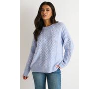 Gini London Blue Cable Flex Long Sleeves Jumper Blue