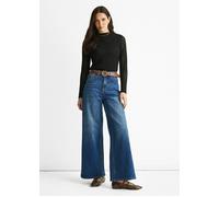 Gini London Blue Mid Rise Wide Leg Jeans - UK 12 / US 8 / EU 40