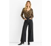 Gini London Brown Animal Wrap Jersey Bodysuit Brown 16
