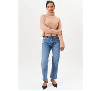 Gini London Camel High Neck Chunky Knit Crop Jumper Camel
