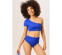Gini London Cobalt Blue High Waist Bikini Bottom Blue