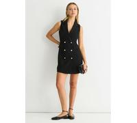 Gini London Double Breast Boucle Blazer Mini Dress - UK 8 / US 4 / EU 36