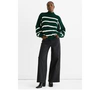 Gini London Green Chunky Knit High Neck Jumper - M-L (UK 12-14/US 8-10/EU 40-42)