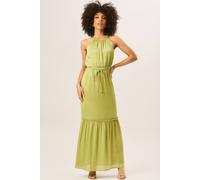 Gini London Green Halter Neck Maxi Dress In Light Green Light Green