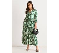 Gini London Green Long Sleeve Maxi Dress Green