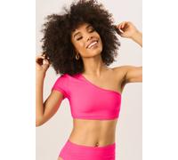 Gini London Hot Pink One Shoulder Bikini Top Pink