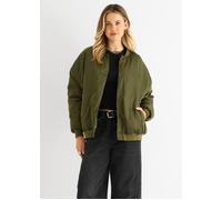 Gini London Khaki Padded Oversized Bomber Jacket Khaki