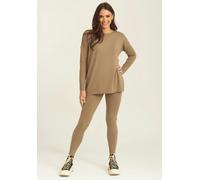 Gini London Mocha Soft Touch Leggings - S-M (UK 8-10/US 4-6/EU 36-38)