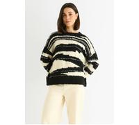 Gini London Mono Abstract Oversized Recycle Knit Jumper - M-L (UK 12-14/US 8-10/EU 40-42)