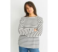 Gini London Mono Stripe Oversized Knit Jumper - S-M (UK 8-10/US 4-6/EU 36-38)