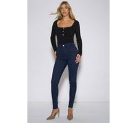 Gini London Navy Stretch Slim Fit Casual Jeggings Navy