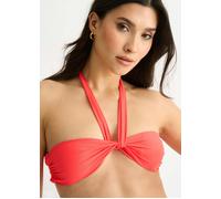 Gini London Orange Twist Front Halter Neck Bikini Top - UK 16 / US 12 / EU 44
