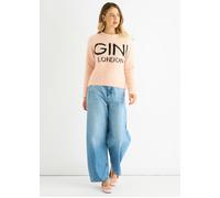 Gini London Pink Gini Logo Cozy Knit Jumper - M-L (UK 12-14/US 8-10/EU 40-42)