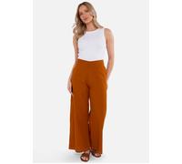 Gini London Rust Contrast Embroidery Stitch Detail Trouser - UK 12 / US 8 / EU 40