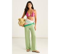 Gini London Sage Green Textured Oversized Long Sleeves Shirt In Light Green Light Green