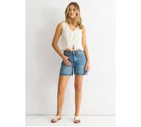 Gini London Tie Front Broderie Waistcoat In White White 8