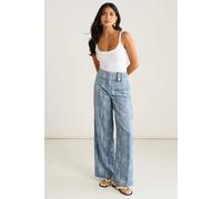 Gini London Women's Blue Buckle Detail Trouser | Size: 8 Gini London Blue 8