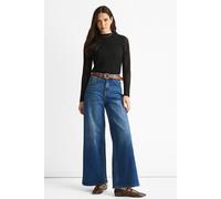 Gini London Women's Blue Mid Rise Wide Leg Jeans | Size: 8 Gini London Blue 8