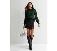 Gini London Women's Green Sequin High Neck Loosefit Blouse | Size: 8 Gini London Green 8