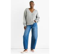Gini London Women's Grey Spot Print Button Cardigan Look Jumper | Size: Large/XL Gini London Grey L/XL