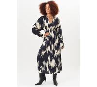 Gini London Women's Mono Abstract Print Elasticated Waist Midi Dress in Black | Size: 10 Gini London Black 10