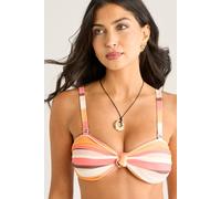 Gini London Women's Multi Color Stripe God Hardware Bikini Top | Size: 12 Gini London Multicolor 12