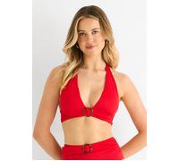 Gini London Women's Red Halter Bikini Top with Ring Detail | Size: 10 Gini London Red 10