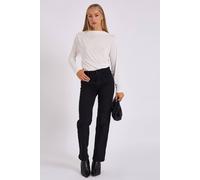 Gini London Women's White Diamante Stud Cowl Front Bodysuit | Size: Medium/Large Gini London White M/L