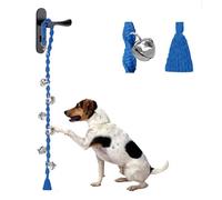GINIDEAR Dog Bells to Go Outside & Puppy Potty Training, Adjustable Dog Door Bell Ring to Go Potty, Handmade with Premium Yarn. Twisted Style, Blue