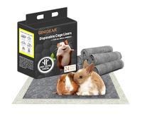 GINIDEAR Guinea Pig Bedding, Disposable Guinea Pig Cage Liners, Charcoal Odor Controlling Absorbent Waterproof Pee Pads for Rabbits, Hamster and Other Small Animals. 18''x24'',24 Count