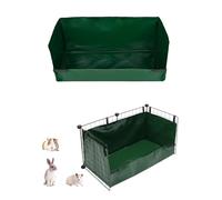 GINIDEAR Guinea Pig Cage Liner, Litter Box & Hay Feedder for Guinea Pig Rabbits Hamsters Hedgehogs Ferrets and Other Small Animals. for 28"x13" Area, Green