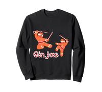 Ginjas Fun Ninja Gingerbread Men/Women, Christmas Candy Cane Sweatshirt