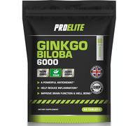 Ginkgo Biloba 6000mg - High Strength Vegan Ginkgo Biloba Leaf Extract 60 Tablets 50:1 Extract ? Gluten Free, GMO Free - Made in UK by PROELITE